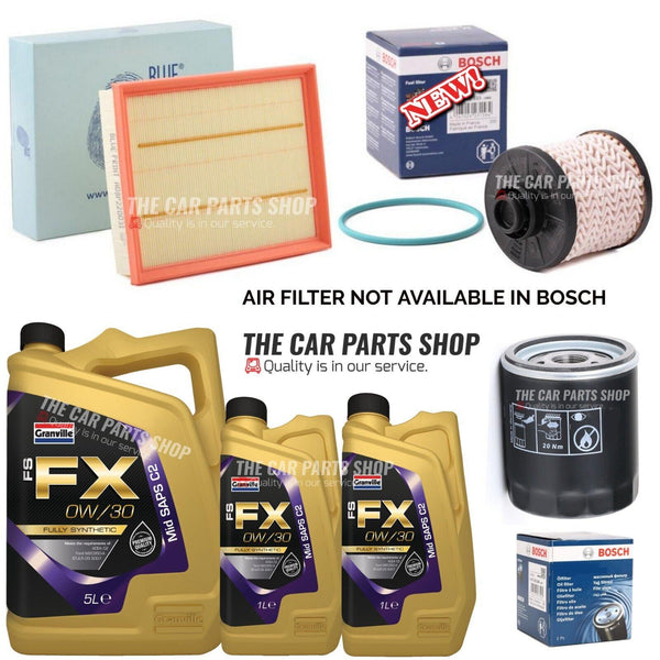 FOR FORD MONDEO 2.0 TDCI MK5 BOSCH SERVICE KIT BOSCH FUEL OIL AIR GRANVILLE 0W30