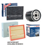 POLLEN AIR OIL FILTER BOSCH SERVICE FILTERS KIT FOR FORD MONDEO 2.0 TDCI MK5