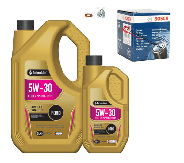 TO FIT FORD KUGA 2.0 TDCi (03/10 - 11/12) BOSCH OIL FILTER AND ENGINE OIL