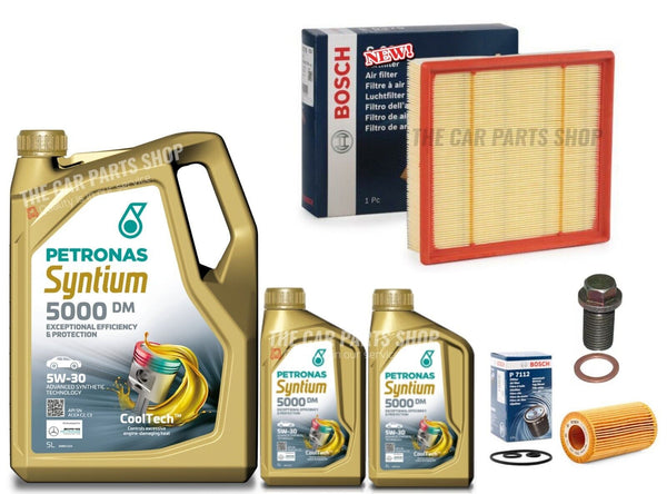 FITS MERCEDES A200 AMG 2012+ BOSCH SERVICE KIT 7L 5W30 PETRONAS & AIR OIL BOSCH