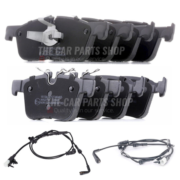 FRONT & REAR BRAKE PADS SET & WEAR SENSORS FOR RANGE ROVER EVOQUE 2012 - 2018
