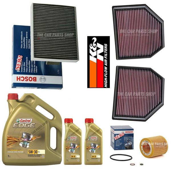 FOR BMW M3 F80 SERVICE KIT 7L CASTROL BOSCH OIL POLLEN + TWO K & N AIR FILTERS