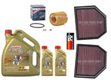 FOR BMW M3 F80 SERVICE KIT 7L CASTROL & 2 x K&N AIR FILTER + BOSCH OIL FILTER