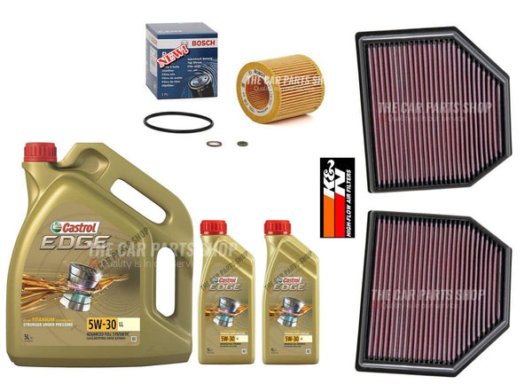 FOR BMW M3 F80 SERVICE KIT 7L CASTROL & 2 x K&N AIR FILTER + BOSCH OIL FILTER