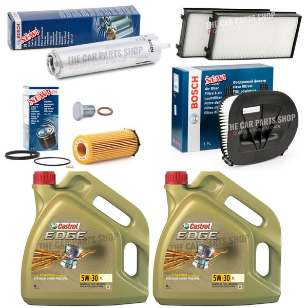FULL BOSCH SERVICE KIT WITH 8L CASTROL FOR BMW X5 40D E70
