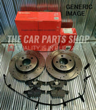 FOR MINI 2.0 JCW F56 259MM BREMBO DRILLED AND GROOVED REAR BRAKE DISCS & PADS