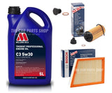 FOR BMW X1 XDRIVE18D M-SPORT F48 BOSCH SERVICE KIT 5L MILLER AIR OIL