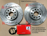 FOR BMW 535D MSPORT F10 REAR DRILLED & GROOVED DISCS & BREMBO PADS SENSOR 345MM