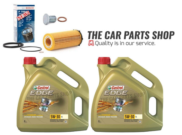 FOR BMW X5 40D E70 BOSCH SERVICE KIT 8L CASTROL 5W30 + BOSCH OIL FILTER & PLUG