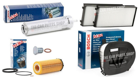 FOR BMW X5 40D E70 FULL BOSCH FILTERS SERVICE KIT AND NEW SUMP PLUG WASHER