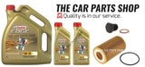 FOR AUDI S5 3.0 TFSI 8T 10-17 CASTROL OIL CHANGE SERVICE KIT WITH FILTER & PLUG