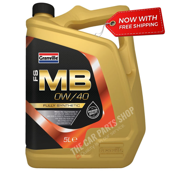 5L GRANVILLE PREMIUM FS-MB 0W40 MOTOR OIL A3/B4 WSS-M2C937-A RN0700 RN0710 A40