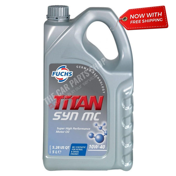 5 LITRES FUCHS TITAN SYN MC SUPER HIGH PERFORMANCE 10W40 ENGINE OIL