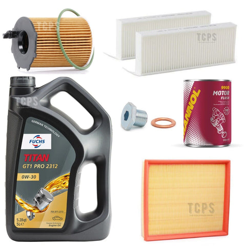 FOR PEUGEOT 308 1.6 HDI MK2 2014+ SERVICE KIT 5L 0W30 + ENG FLUSH & 3 FILTERS