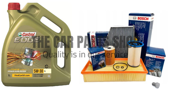FOR AUDI Q3 2.0 TDI quattro (06/11 - 10/18) FULL BOSCH SERVICE PACKAGE CASTROL