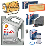 FOR VW SCIROCCO 2.0 TDI MK3 FULL SERVICE KIT WITH SHELL HX8 5W30 OIL