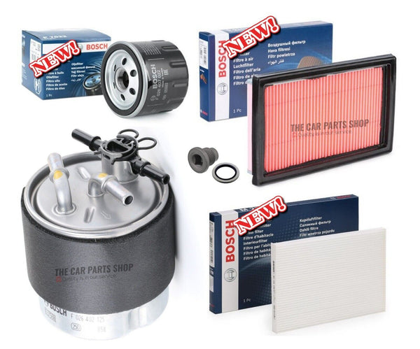 BOSCH FILTER SERVICE KIT FITS NISSAN QASHQAI ACENTA 1.5 DCI MK1 (J10)