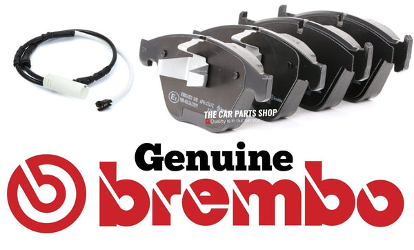 GENUINE BREMBO FRONT BRAKE PADS AND SENSOR FOR BMW 318D E90