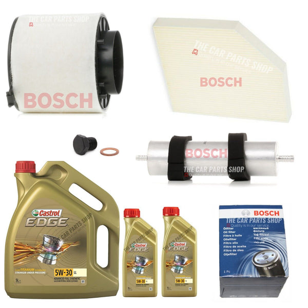 FITS AUDI SQ5 3.0 TDI 12-16 FULL BOSCH SERVICE KIT WITH 7L CASTROL EDGE 5W30 OIL