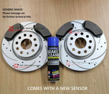 FOR BMW X3 3.0 05-08 COATED FRONT BRAKE DISCS 325MM WITH PADS SET & SENSOR