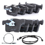 FOR BMW 420D F33 FRONT & REAR BRAKE PADS SET AND WARNING WIRES