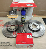 FOR SKODA OCTAVIA 2.0 TDI VRS 5E BREMBO GROOVED FRONT DISCS 312MM & BREMBO PADS