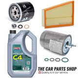 SERVICE KIT FOR RENAULT DYNAMIC 1.9 DCI AIR FUEL OIL AND 5L C4 5W30 OIL