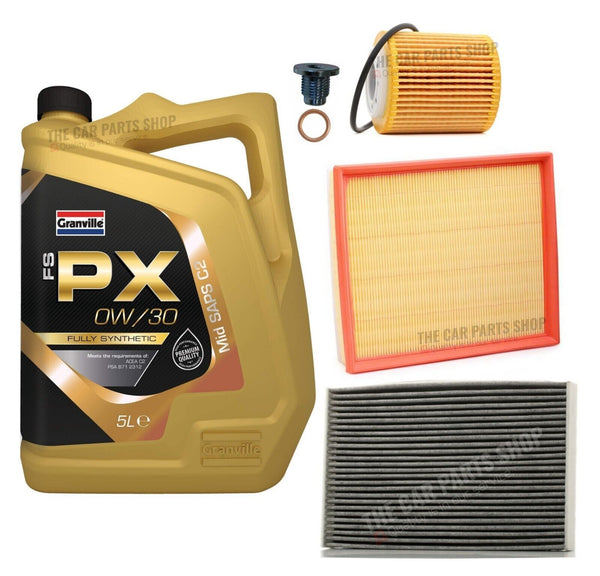 5L 0W30 AND AIR OIL POLLEN SERVICE KIT FOR VAUXHALL CROSSLAND X 1.5 TURBO MK1