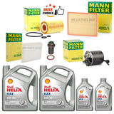 MANN FILTER SERVICE KIT + SHELL HX8 12L FOR MERCEDES SPRINTER 906 313 CDI 2.1
