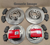 FOR AUDI A5 2.0 TDI 07-15 ALL ROUND BREMBO DIMPLED SLOTTED DISCS & BREMBO PADS