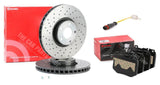 FOR MERCEDES C250 BLUETEC AMG W205 BREMBO DRILLED FRONT DISCS 342MM & BRAKE PADS