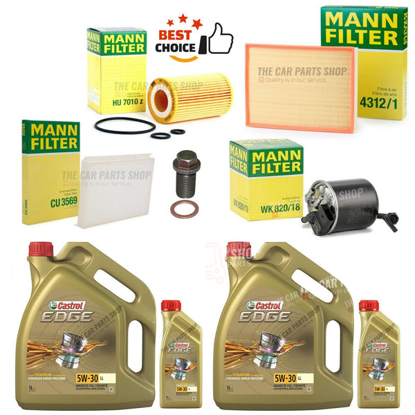 FOR MERCEDES SPRINTER 906 313 CDI 2.1 MANN FILTER SERVICE KIT WITH 12L CASTROL