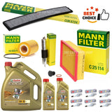 FITS BMW 330i E46 PETROL MANN SERVICE KIT WITH 7L CASTROL EDGE & ALL FILTERS NEW