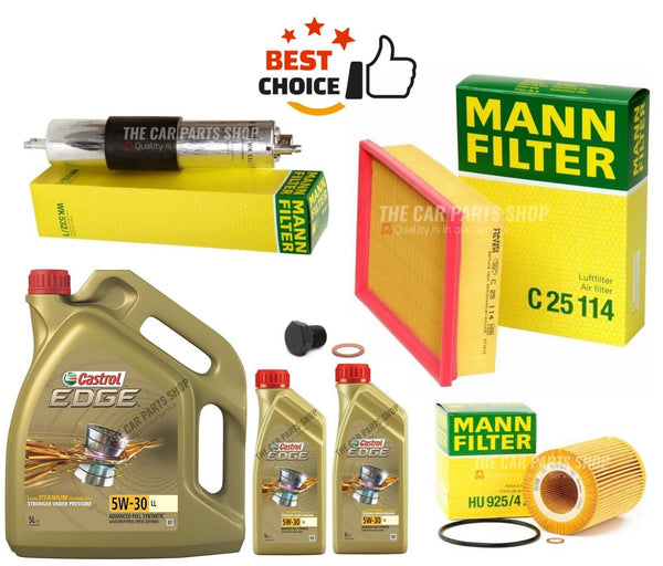 FITS BMW 330i E46 PETROL MANN SERVICE KIT CASTROL 5W30 7L & AIR OIL FUEL FILTER