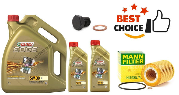 FITS BMW 330i E46 PETROL MANN SERVICE KIT 7L CASTROL 5W30 & MANN OIL FILTER KIT