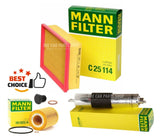 MANN OIL AIR FUEL FILTER FITS BMW 330i E46 PETROL MANN FILTERS SERVICE KIT OEM
