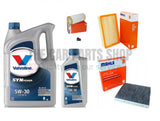 SERVICE KIT FOR AUDI TT 2.0 TFSI quattro (07/14 - ) MAHLE KNECHT OIL AIR & CABIN