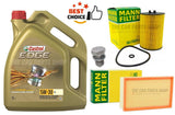 FITS VW GOLF MK7 GTD 2.0 DIESEL 12-16 AIR OIL FILTER CASTROL MANN SERVICE KIT