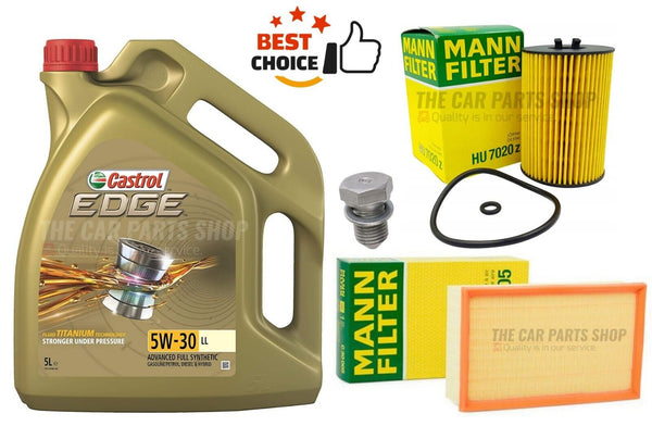 FITS VW GOLF MK7 GTD 2.0 DIESEL 12-16 AIR OIL FILTER CASTROL MANN SERVICE KIT