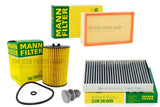 FITS VW GOLF MK7 GTD 2.0 DIESEL 12-16 MANN SERVICE FILTERS KIT AIR OIL POLLEN