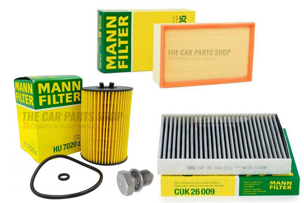 FITS VW GOLF MK7 GTD 2.0 DIESEL 12-16 MANN SERVICE FILTERS KIT AIR OIL POLLEN
