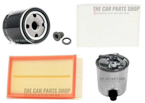 COMPLETE FILTER KIT WITH SUMP PLUG FITS NISSAN QASHQAI 1.5 DCI TEKNA