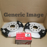 FOR VW GOLF 1.0 TSI MK7 COATED FRONT BRAKE DISCS 276mm + FRONT BREMBO PADS