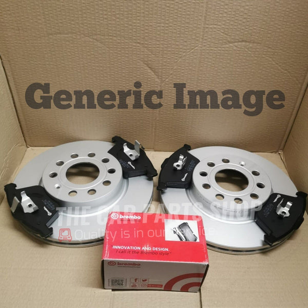 FOR VW GOLF 1.0 TSI MK7 COATED REAR BRAKE DISCS 272mm AND REAR BREMBO PADS SET