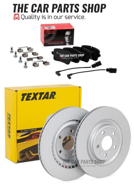 FOR PORSCHE MACAN 3.0 95B PREMIUM TEXTAR REAR BRAKE DISCS 330MM WITH BREMBO PADS