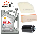 FOR AUDI A4 1.8 TFSI PETROL SERVICE KIT 5L SHELL HX8 & AIR OIL CABIN FILTER PACK
