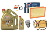 FOR VW TIGUAN 2.0 TDI R-LINE BOSCH SERVICE KIT CASTROL EDGE 6L & AIR OIL BOSCH