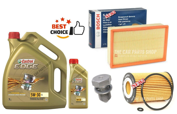 FOR VW TIGUAN 2.0 TDI R-LINE BOSCH SERVICE KIT CASTROL EDGE 6L & AIR OIL BOSCH