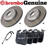 FOR BMW 330d XDRIVE F31 DIMPLED BREMBO FRONT DISCS 370MM & BREMBO PADS SENSOR