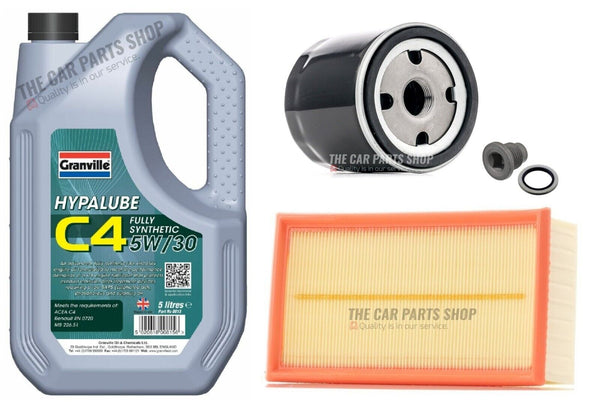FITS NISSAN NV200 1.5 DCI 2009+ SERVICE KIT 5L C4 OIL & AIR OIL FILTER PACKAGE